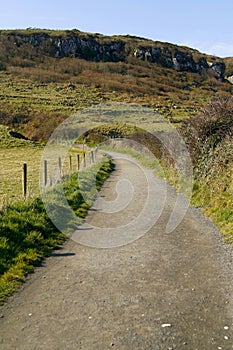 Hillside road in Antrim, Northern Ireland