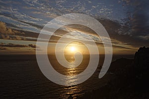 Cape Cornwall in St Just at sunset