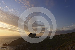 Cape Cornwall in St Just at sunset