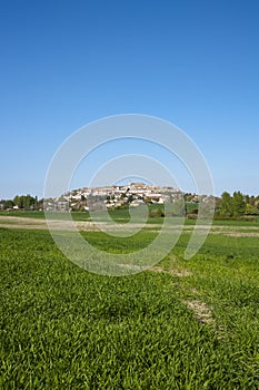 The hilltop bastide town of Monflanquin, Lot-et-Garonne, France