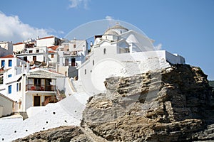 Hilltop church in Skopelos photo