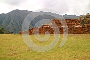 Hilltop Inca Ruins at Chinchero, Secred Valley of the Inca, Cuzco, Peru