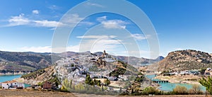 Hilltop town of Iznajar in Andalucia