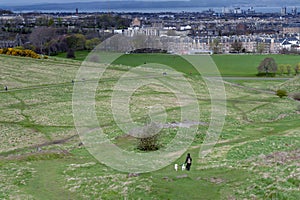 A hillwalking route up to Arthurâ€™s Seat, the highest point in Edinburgh located at Holyrood Park, Scotland, UK