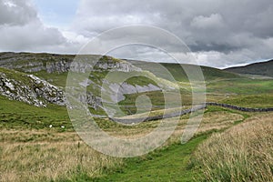 Hilly British countryside landscape