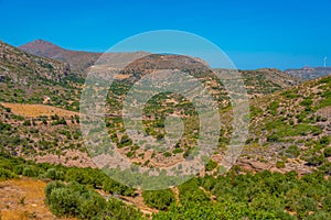 Hilly countryside of Greek island Crete