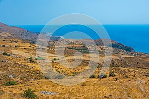 Hilly countryside of Greek island Crete