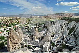 Hilly landscape - Goreme, Cappadocia - landmark attraction in Turkey