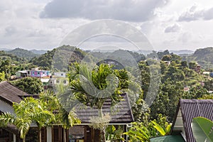 Hilly mountain side Nine Miles from Bob Marley Museum Jamaica photo