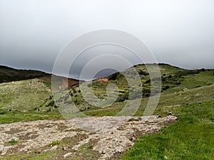 Hilly panorama of the interior of the island in the Teno Alta area