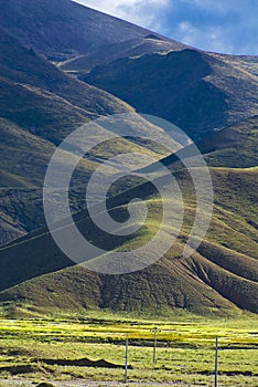 Hilly Tibetan landscape