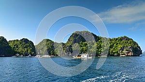 Hilly tropical islands at El Nido in Philippines