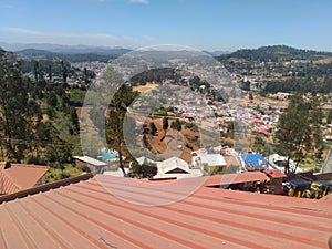 Hilly view in peaks of Ooty