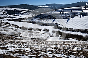 Hilly winter landscape