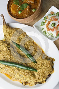 Hilsa or Ilish Mach a Fish Dish from India
