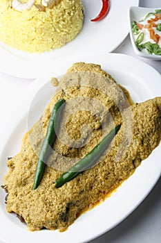 Hilsa or Ilish Mach a Fish Dish from India photo