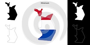 Hilversum outline map