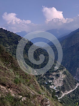 Himachal Pradesh beautiful village julakhdi and chamba photo