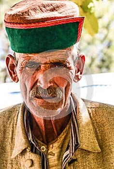 Old Himachali man portrait