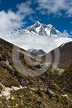 Himalaya landscape: Lhotse and Lhotse shar peaks