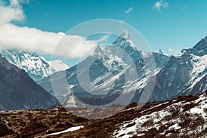 Himalaya mountain Ama Dablam landscape