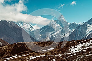 Himalaya mountain Ama Dablam landscape