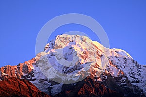 The Himalaya mountain peak