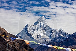 Himalaya mountain peak Ama Dablam landscape