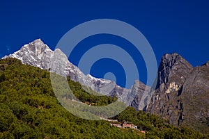 Himalaya mountain peak landscape