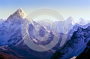 Himalaya Mountain Summits On Mount Everest Base Camp Trek