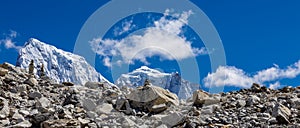 EBC Trek in Nepal panoramic landscape photo