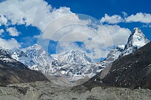Himalaya mountains near Everest base camp trek