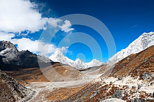 Himalaya mountains in Nepal. Everest Base Camp trek