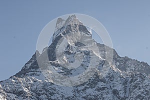 Himalayan Fishtail Mountain in the Morning