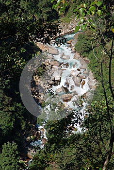 Himalayan Fresh Stream Water Flows Down