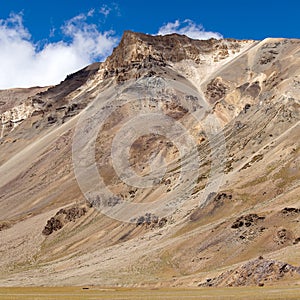 Himalayan landscape along Manali-Leh highway. Himachal Pradesh, India