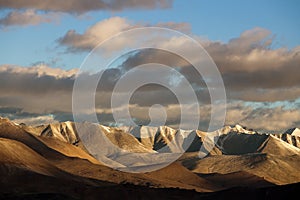 Himalayan landscape along Manali-Leh highway. Himachal Pradesh, India