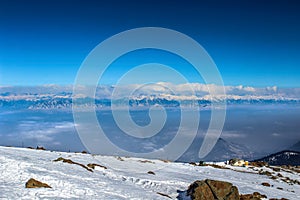 Himalayan mountain peaks Pir Panjal mountain range, View from Gulmarg, Kashmir