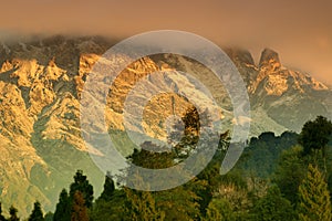 Himalayan mountain range at Ravangla, Sikkim