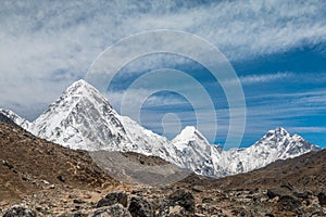 Himalayan mountains in Nepal photo