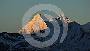 Himalayan peaks at sunrise