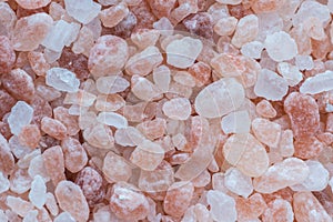 Himalayan pink rock salt background