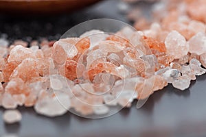 Himalayan pink rock salt crystals