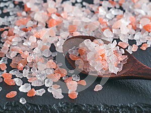Himalayan pink salt in crystals