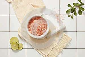 Himalayan pink salt reduces sebum production and clears skin congestion photo