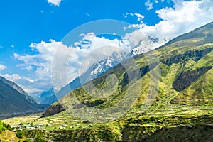 The Himalayan region in Badrinath, North India