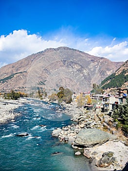 Himalayan River Kullu Manali, Himachal Pradesh India photo