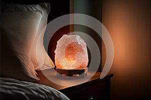 Himalayan Salt Lamp Bedroom Setup Concept