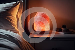 Himalayan Salt Lamp Bedroom Setup Concept