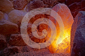 Himalayan Salt Lamp and Stones